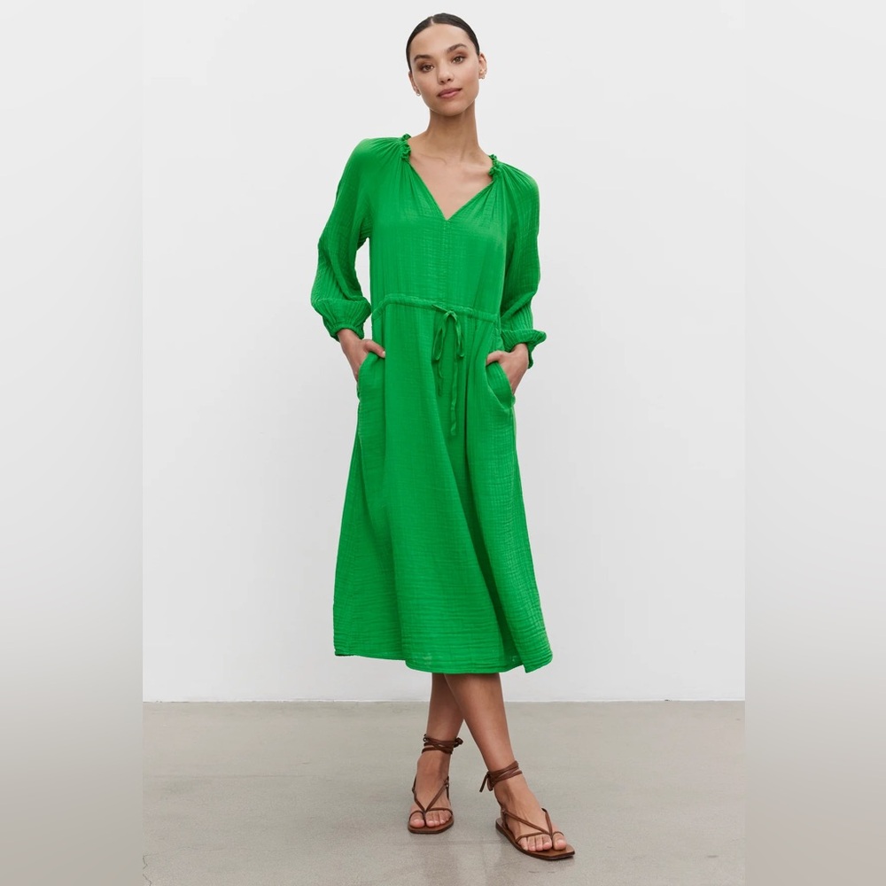 Velvet by Graham & Spencer “Audrey” cotton gauze dress, M